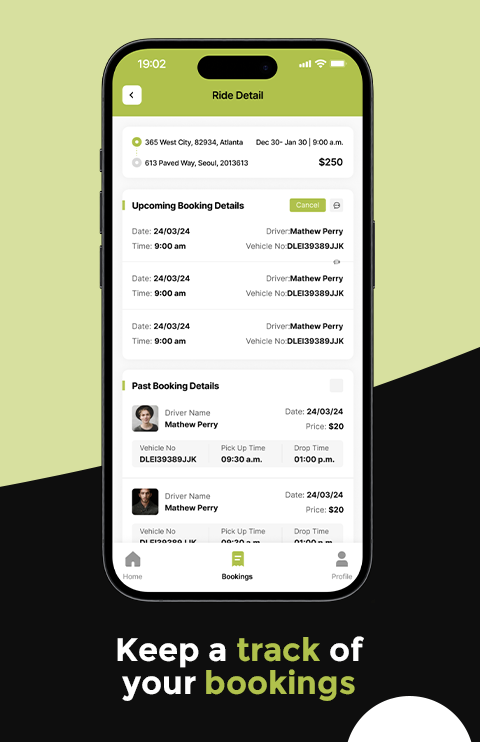 Zert booking history screen
